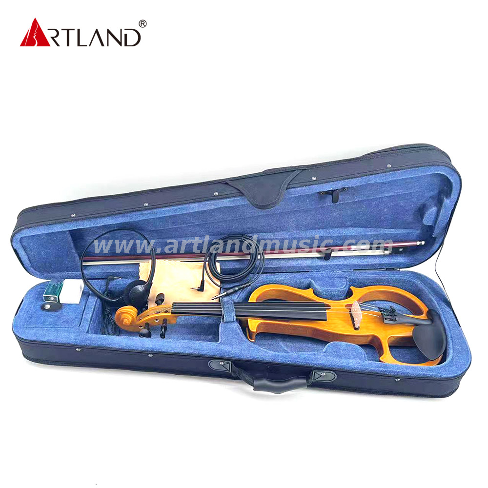 Solid Body Electric Violin With Case,Earphone,Bow (EV002)
