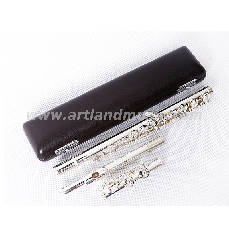 16 Open Holes Solid Silver Lip Plate Flute(ALFL465)