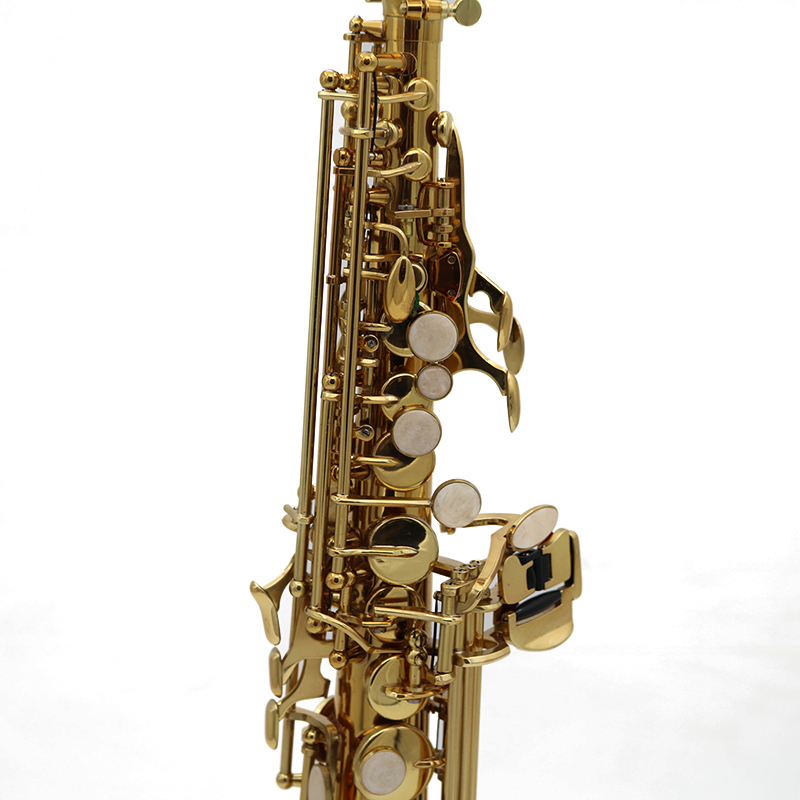 Soprano Saxophone Gold Lacquer Entry Model Key of Bb （ASS3505G）
