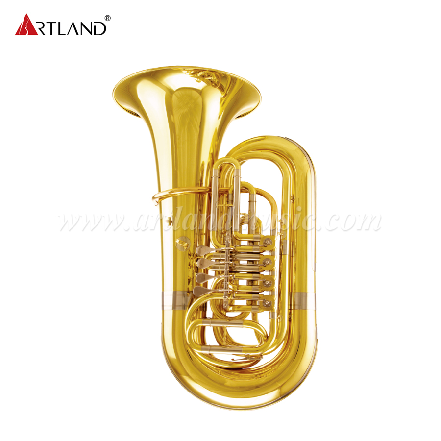 Four Flat Keys Gold Lacquer Tuba (ATB210)