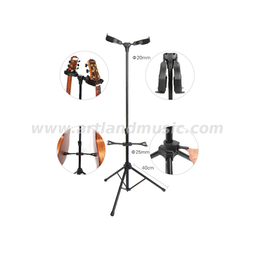 Self-locking double guitar stand (AGS-A302)