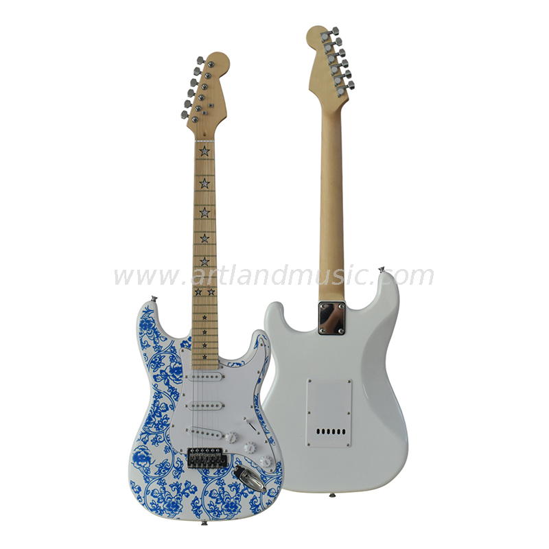 Electric Guitar (EG003) Blue Flower