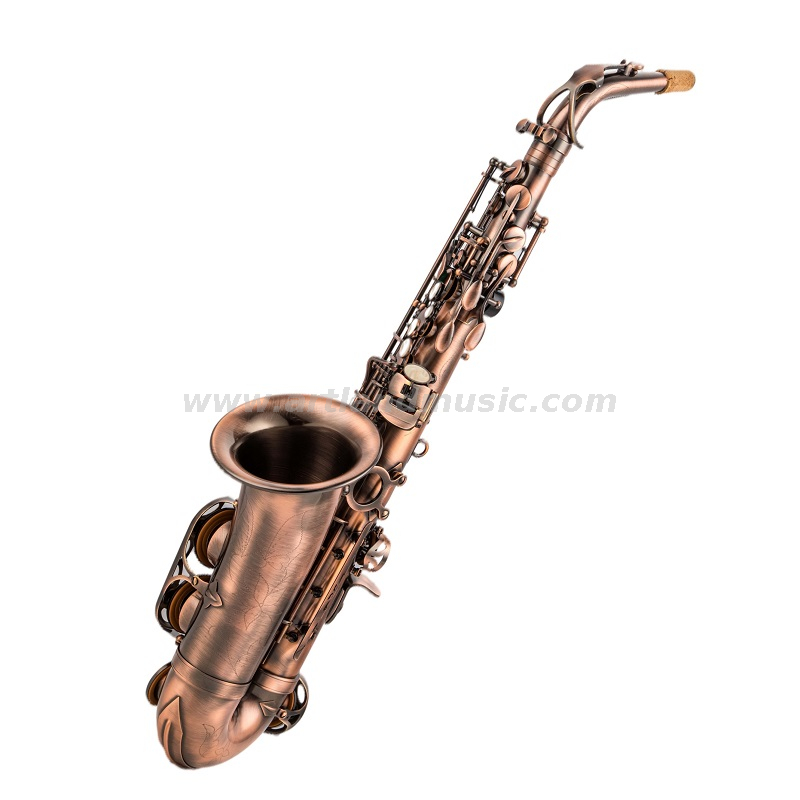 Eb Alto Saxophone Antique Finish Red Bronze, Light Carbon Saxophone Case (AAS5507AG)