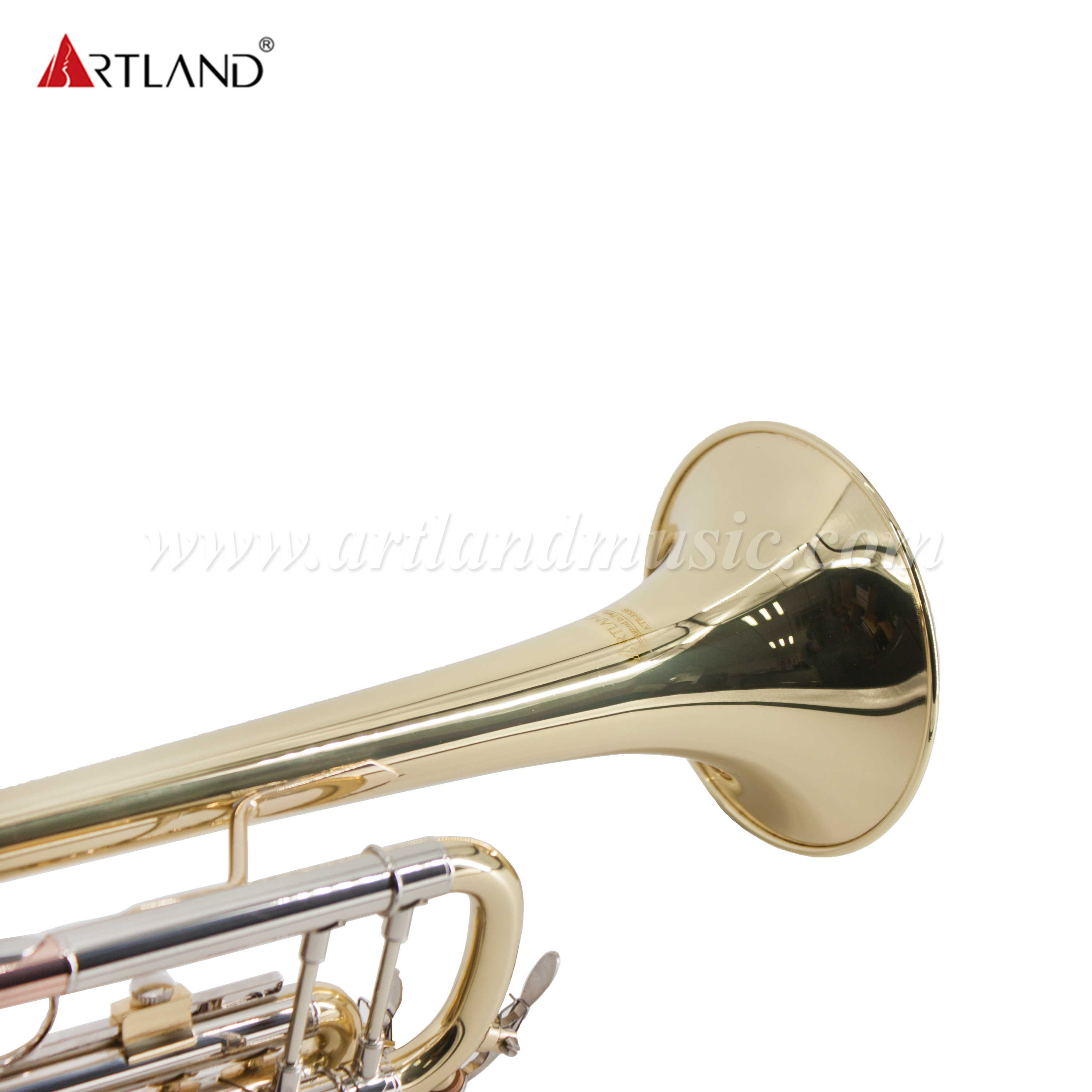 Professional Brass Instrument Solid yellow brass Trumpet With Case (ATR8336)
