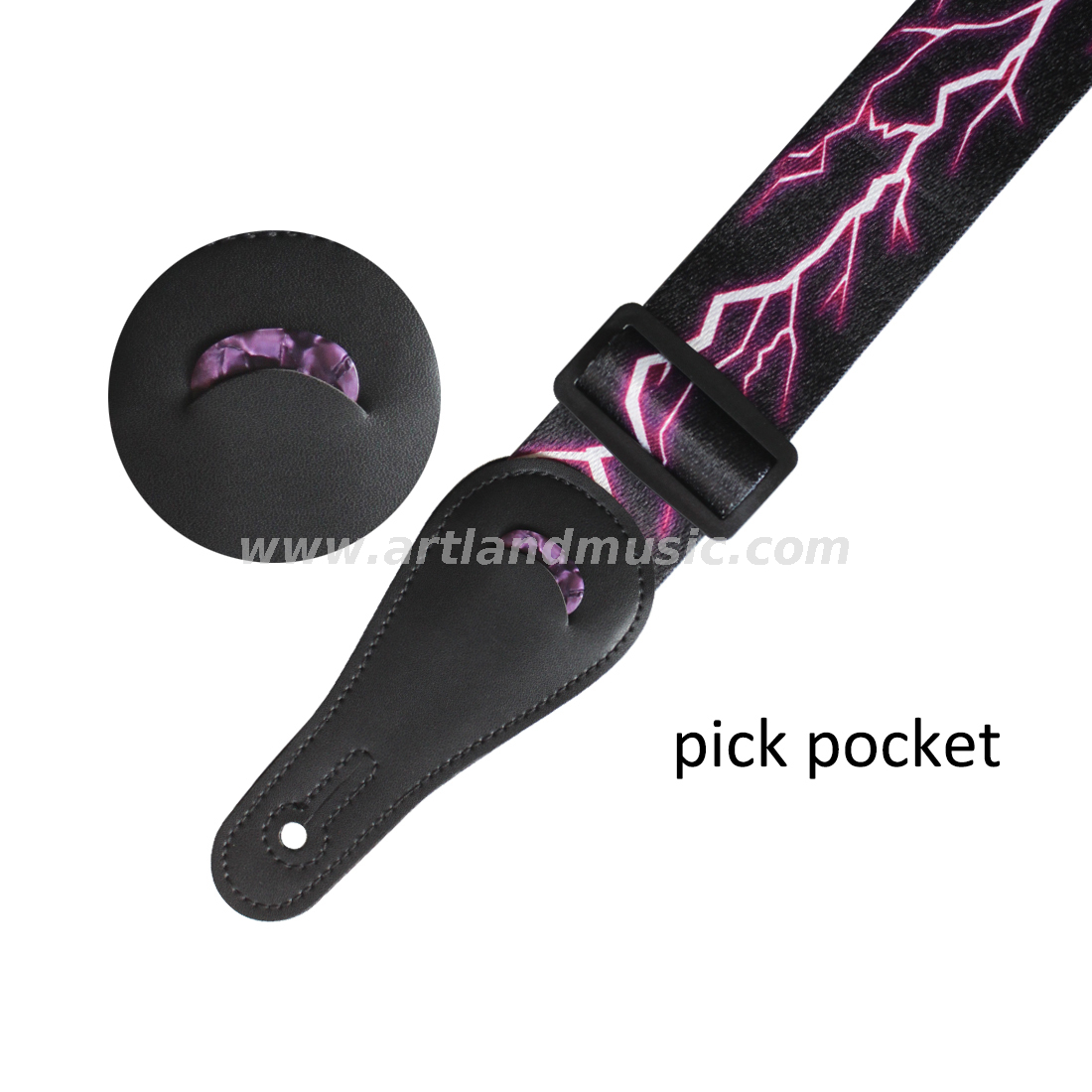 Purple lightning Guitar Strap (GSP01)