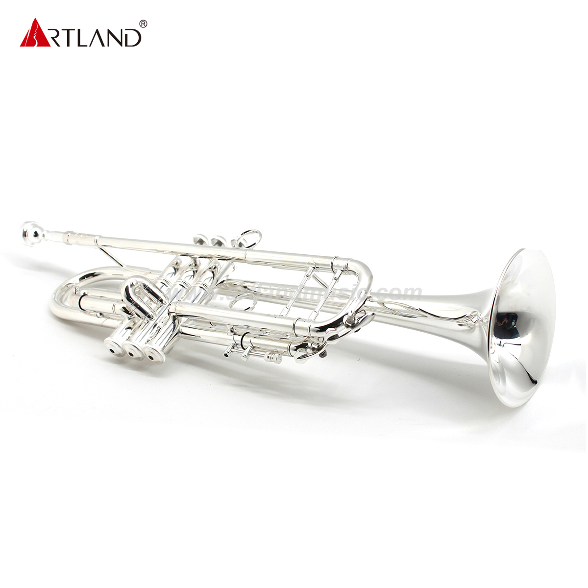 Professional Brass Instrument Silver Plated Trumpet With Case (ATR8335)