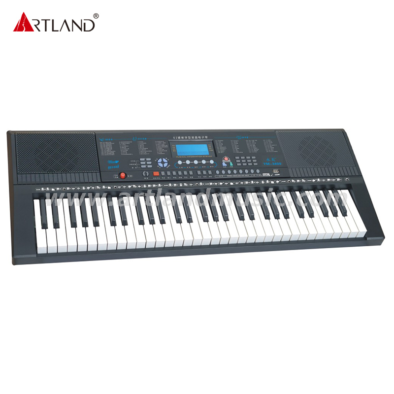 61 Piano-Styled Keys/LCD Display Electronic Keyboard YM-3800
