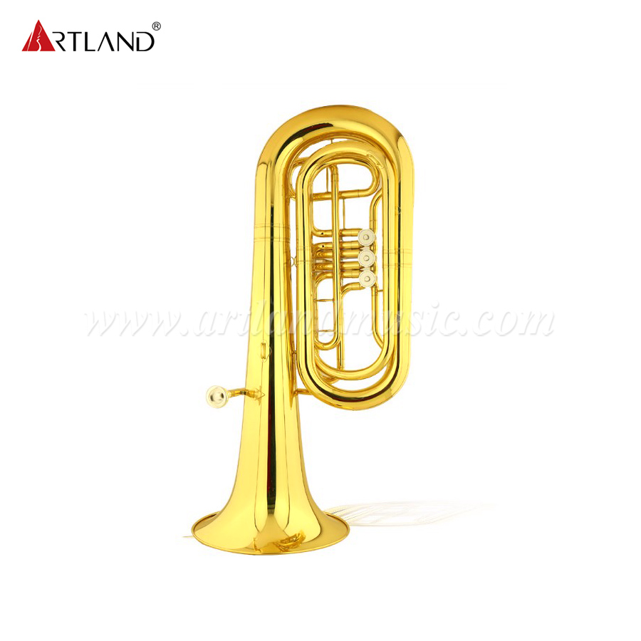 Three Flat Key Gold Lacquer Tuba (ATB300)