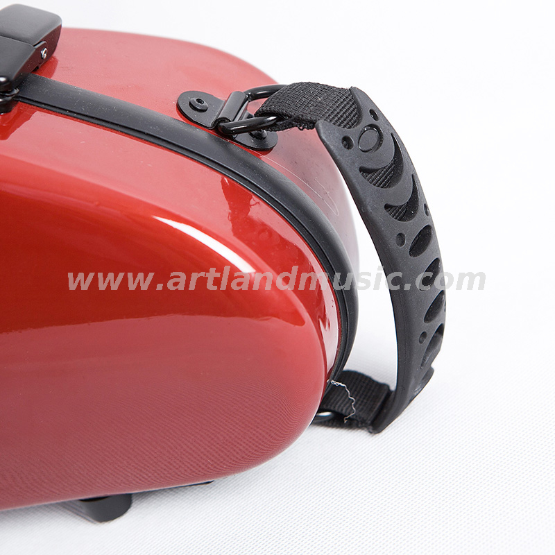 Red Moon Shape Carbon Fiber Composite Violin Case (SVC204P)