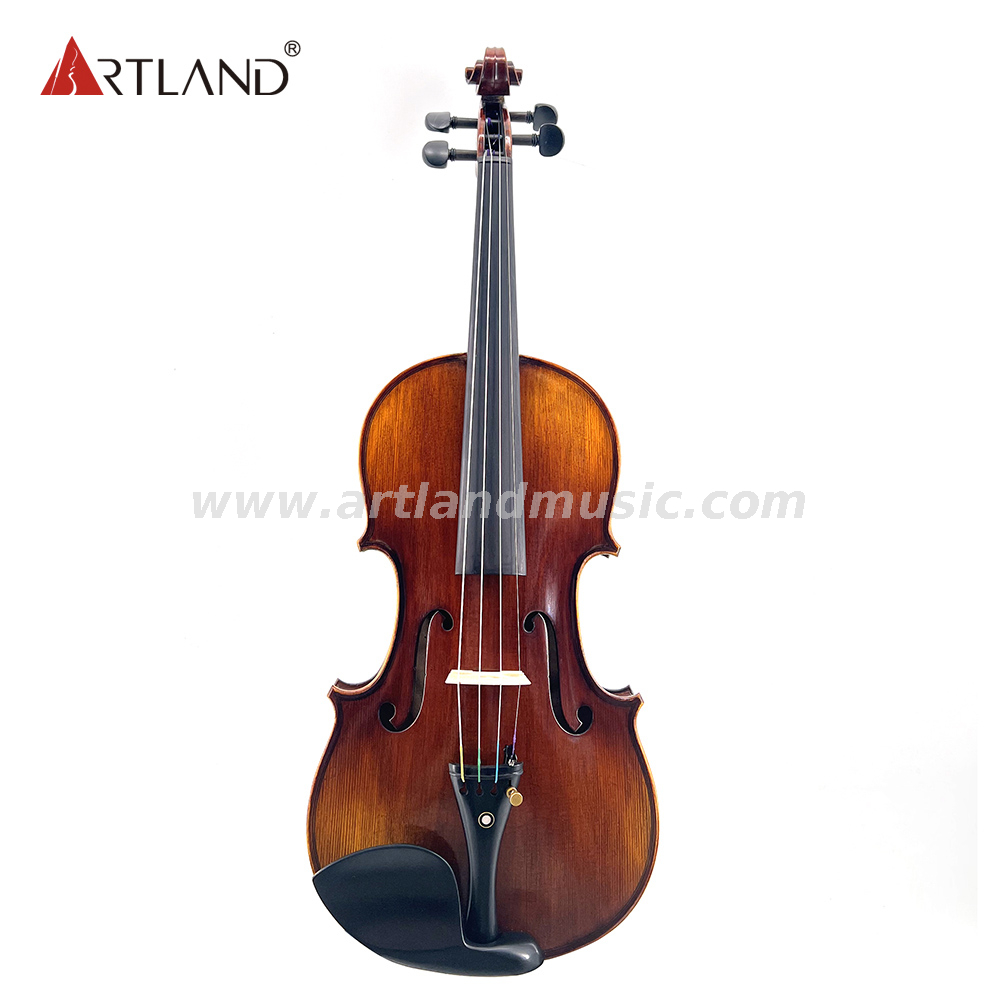 Hand Made Violins With Antique Spirit Varnish And Nice Flame（AV55S）