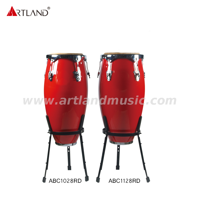 Artland Percussion Congas Set With Hardware Stand ABC1028RD