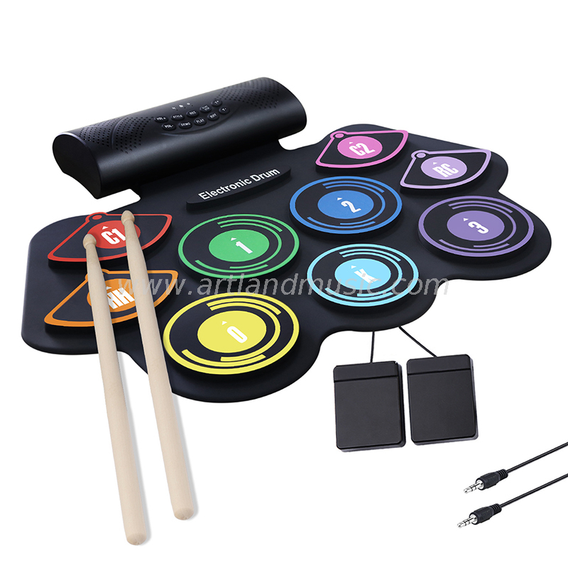 Percussion Hand Roll up Mini Silicon Foldable Electronic Digital Drum Kit